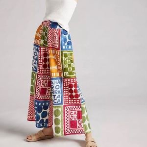 Farm Rio Cropped Linen Pants Size XS